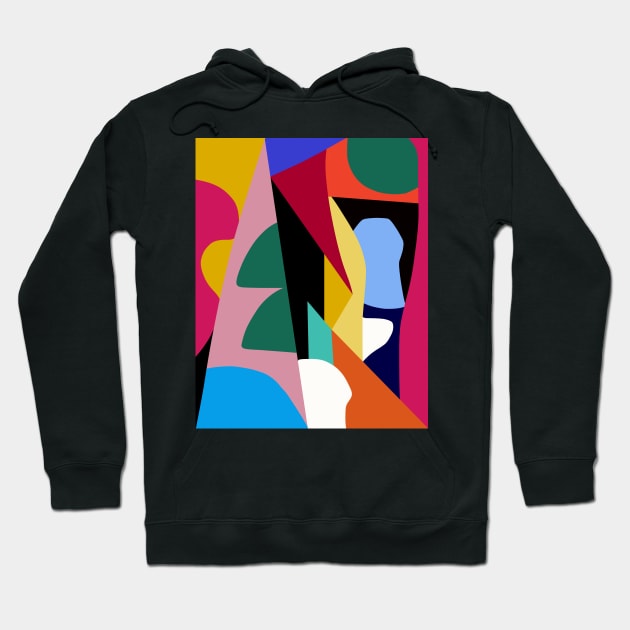 Abstract Colorful Mid Century Hoodie by Trippycollage